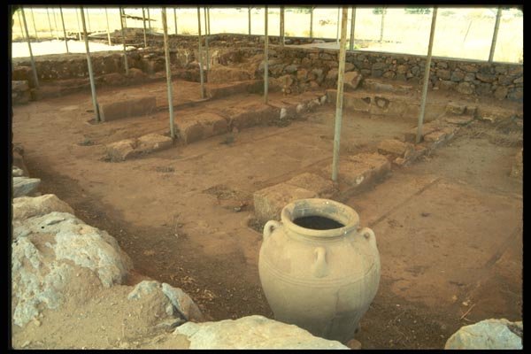 067091 Archaeological Excavations Phaistos, Crete A4 Photo Print