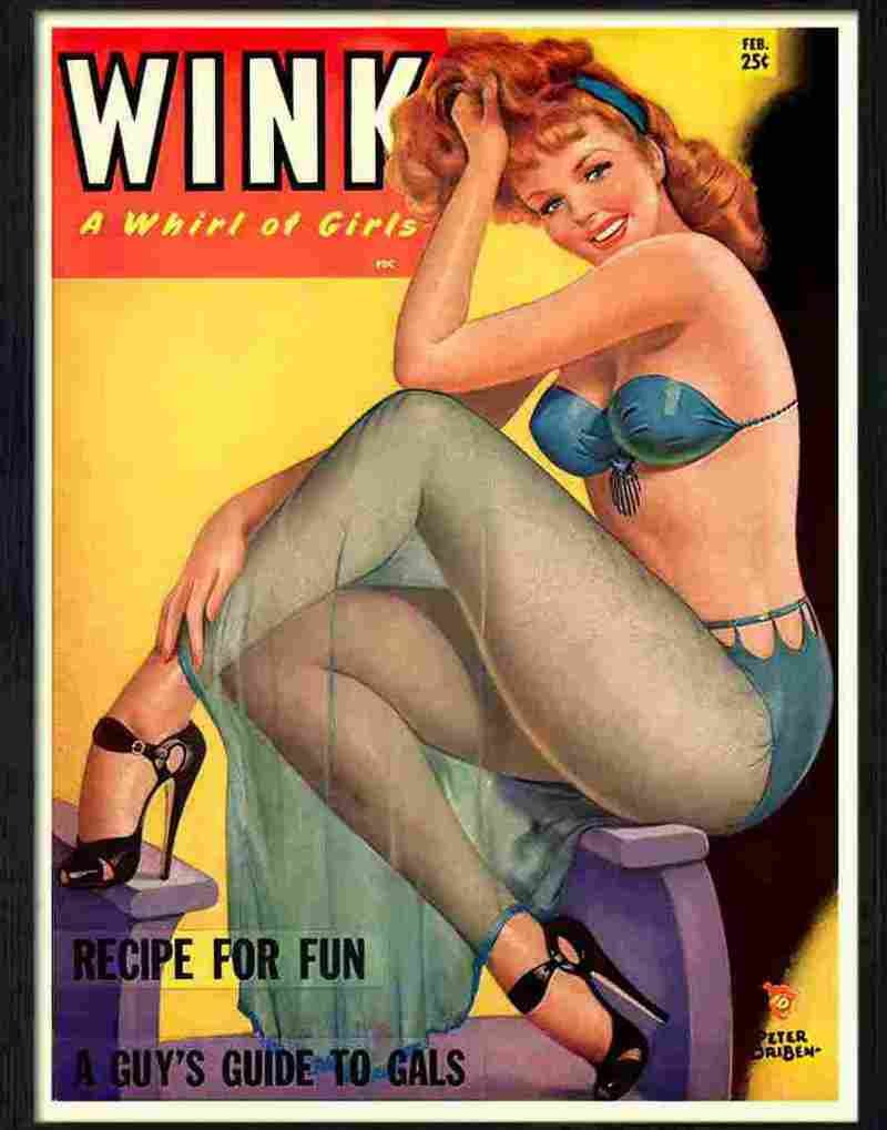 068 wink glamour magazine cover Advert A4 Photo Print