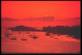 068017 Sunset With Boats Nassau, Bahamas A4 Photo Print