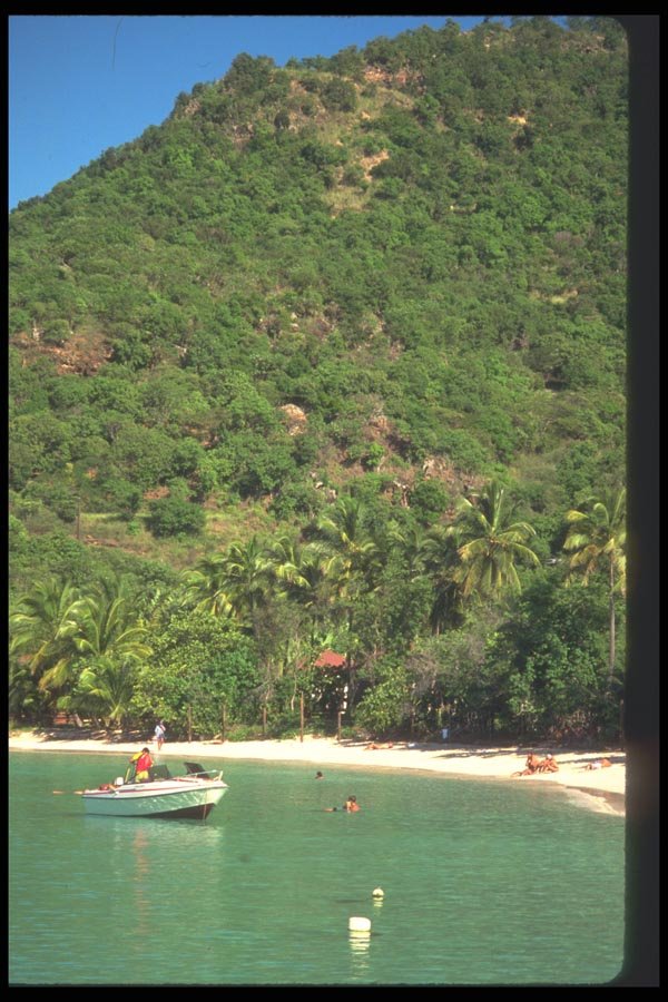 068058 Beach And Hillside, Bay Of St. Jean St. Barthelemy A4 Photo Print