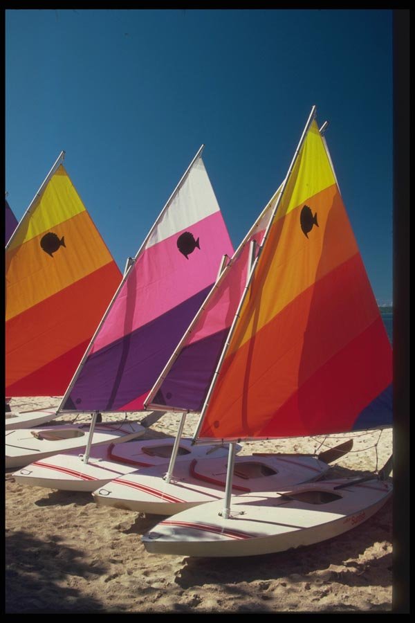068063 Windsails On The Sand Negril, Jamaica A4 Photo Print