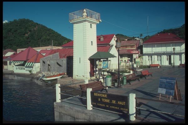 068076 Pier Terre de Haut, Off Guadeloupe, French West Indies A4 Photo Print