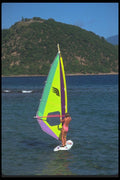 068084 Windsurfing Near La Batterie Terre de Haut A4 Photo Print