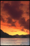068088 Sunset Over Terre de haut Off Guadeloupe A4 Photo Print