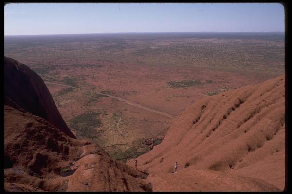 069051 Climbers Ayers Rock, Northern Territory A4 Photo Print