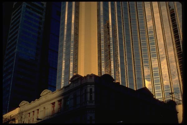 069077 Office Towers Melbourne, Victoria A4 Photo Print