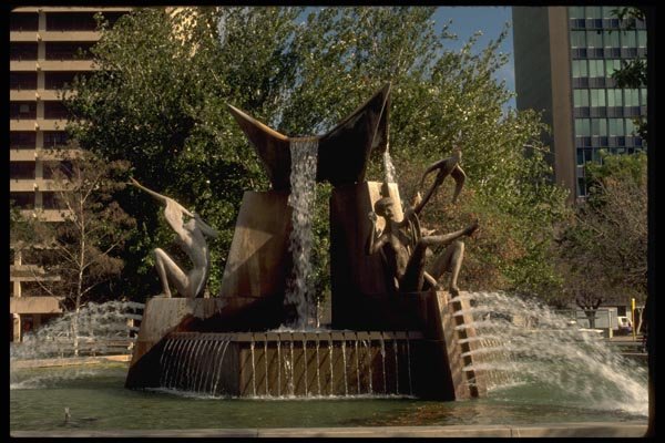 069081 Fountain Victoria Square, Adelaide, South Australia A4 Photo Print