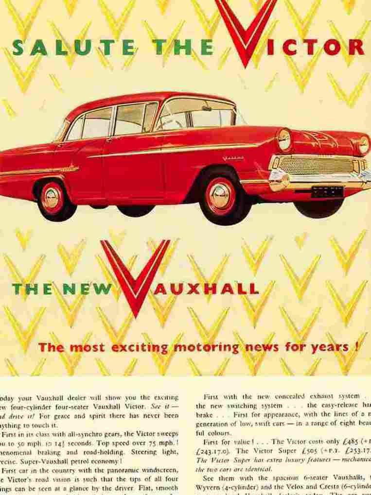 07 04 vauxhall victor 1957 2 Advert A4 Photo Print