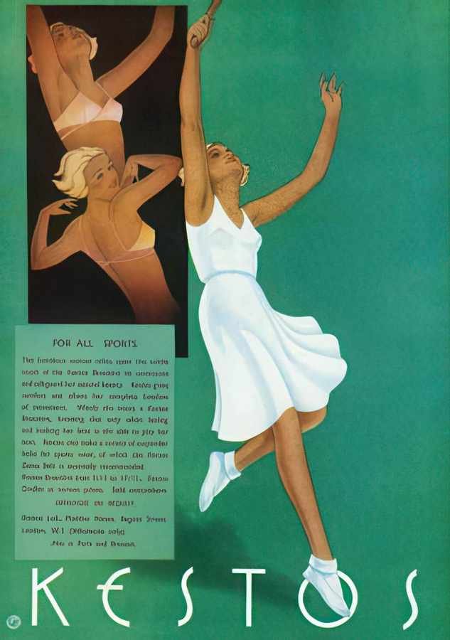 07 Kestos Bra Tenni Vintage Advert A4 Photo Print