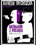 07 hitchcock strangers on a =train polish poster Advert A4 Photo Print