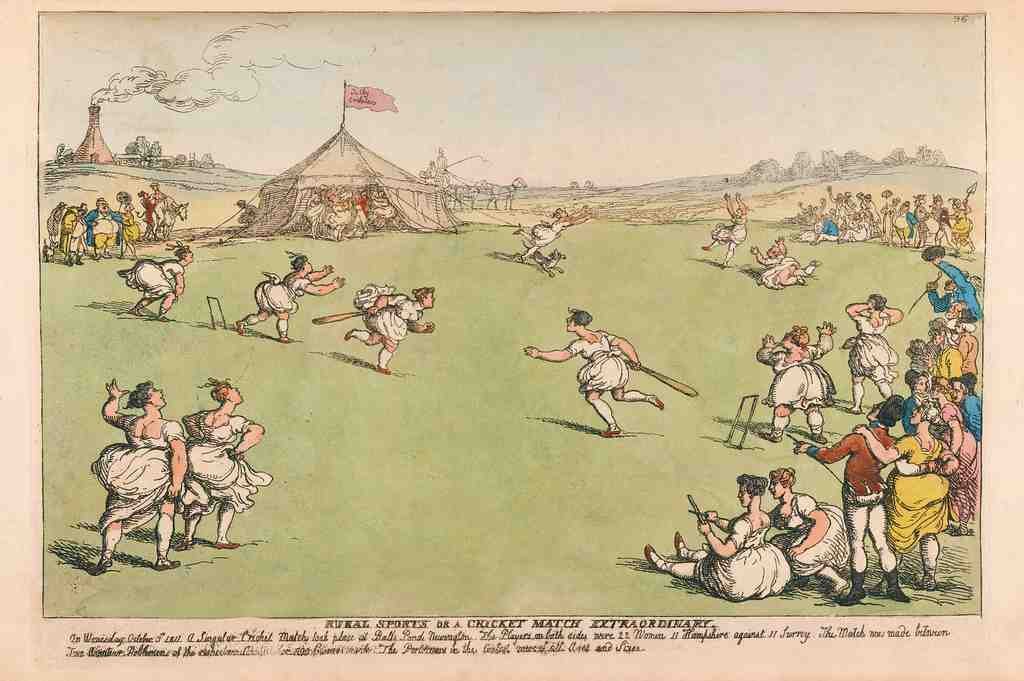 070 Womens Cricket 1811 Vintage A4 Photo Print