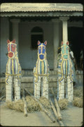 071004 Horse Offerings, Madurai, Tamilnadu A4 Photo Print