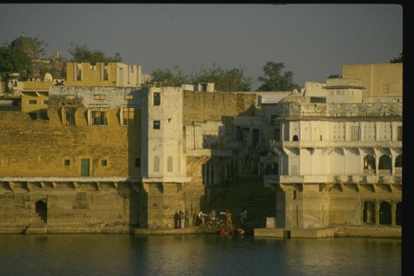 071027 Bathing Ghats, Pushkar Lake, Rajasthan A4 Photo Print