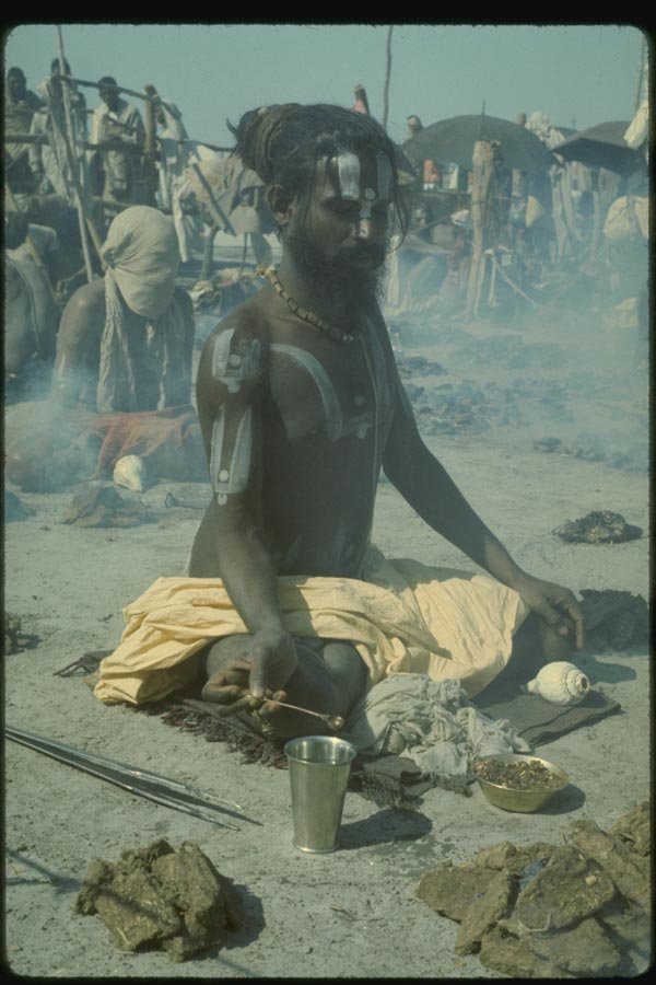 071047 Sadhu (Renuncient) Varanasi, Uttar Pradesh A4 Photo Print