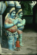 071054 Temple Guardians, Madurai, Tamilnadu A4 Photo Print
