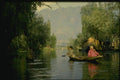 071064 Canals Of Dal Lake, Srinagar, Kashmir A4 Photo Print