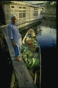 071066 Vegetable Merchant, Dal Lake, Srinagar, Kashmir A4 Photo Print