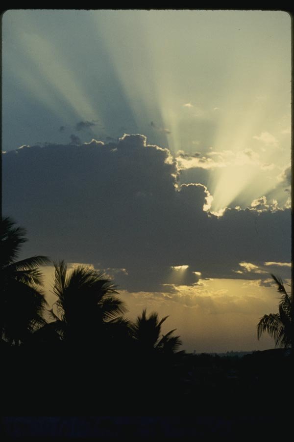 071079 Sunset Over Pondicherry A4 Photo Print