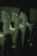 071082 Horse Offerings, Madurai, Tamilnadu A4 Photo Print