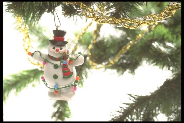 072008 Snowman Ornament A4 Photo Print