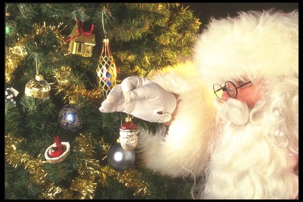 072011 Santa At The Tree A4 Photo Print
