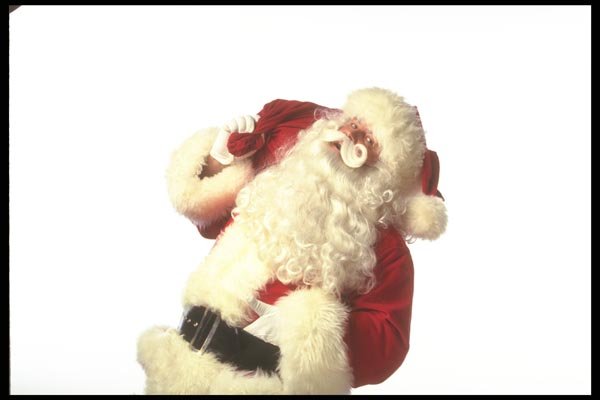 072022 Santa With Bag Of Presents A4 Photo Print