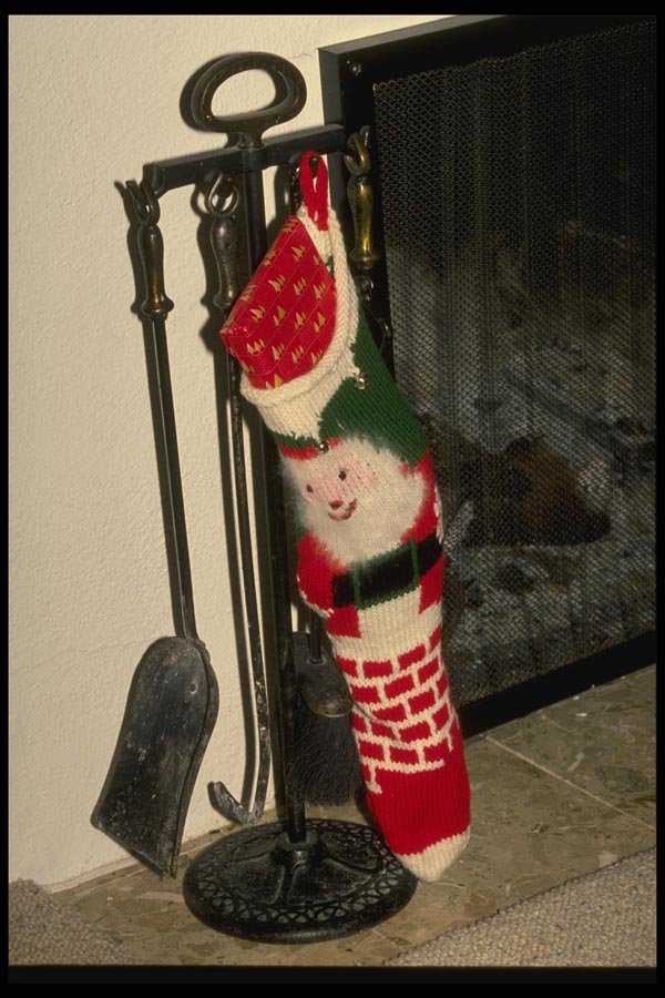 072039 Christmas Stocking A4 Photo Print
