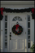 072051 Christmas House Front A4 Photo Print