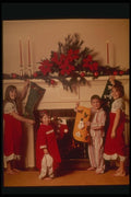 072057 Children By The Hearth A4 Photo Print