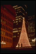 072059 City Christmas Scene A4 Photo Print