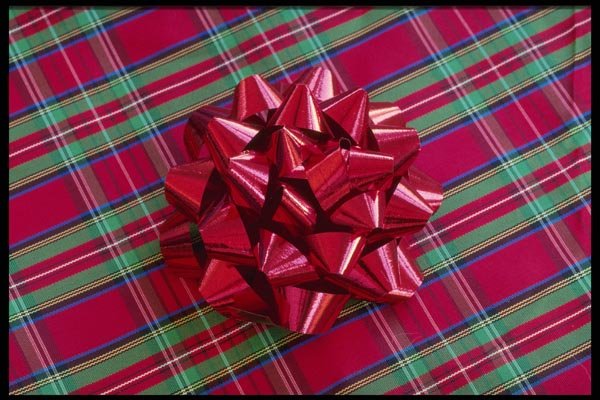 072077 Christmas Bow A4 Photo Print