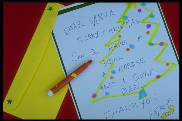 072079 Letter To Santa A4 Photo Print