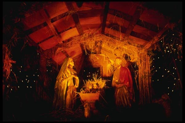 072089 Manger Scene A4 Photo Print