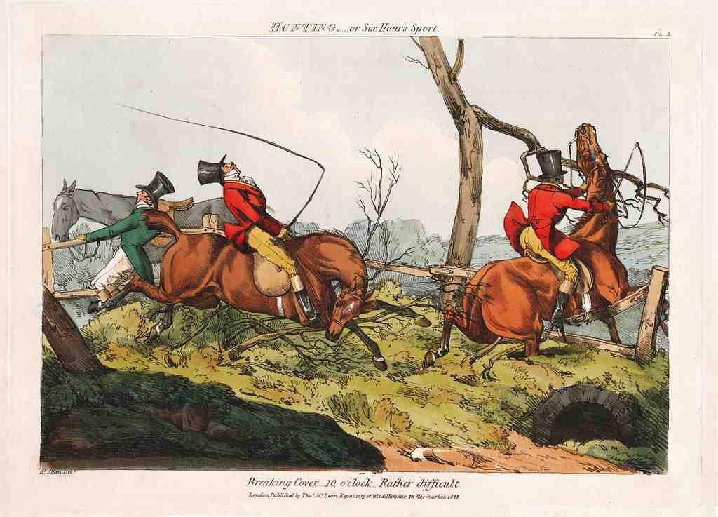 073 Hunting 1823 Vintage A4 Photo Print