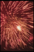 073097 Red Burst A4 Photo Print