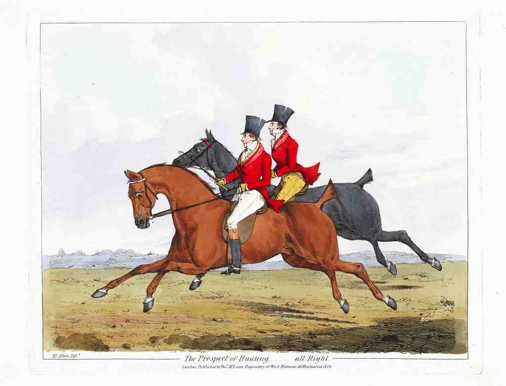 074 Hunting 1823b Vintage A4 Photo Print