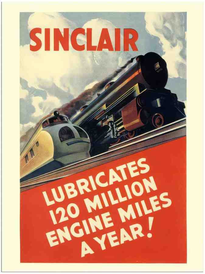 074 sinclair oil art deco advertising poster 1930s 2 Vintage Advert A4 Photo Print