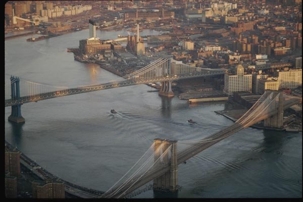 074008 Brooklyn And Williamsburg Bridges A4 Photo Print
