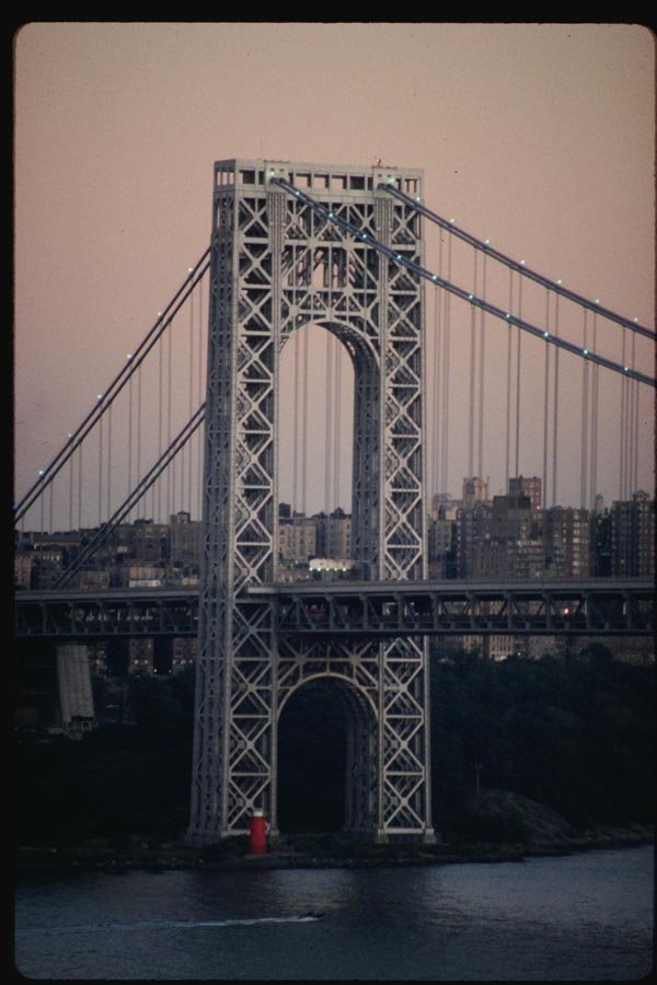 074012 Washington Bridge Tower A4 Photo Print