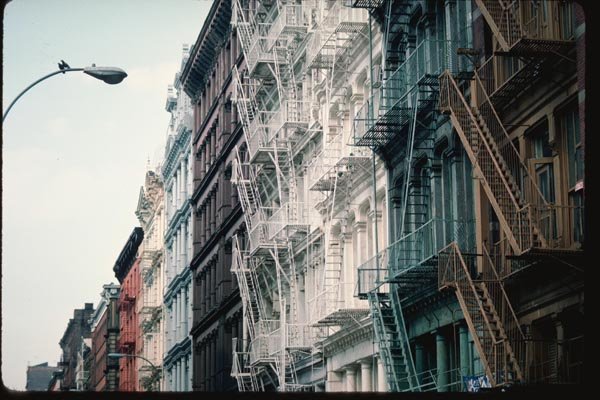 074028 Soho Loft Buildings A4 Photo Print