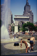074042 Washington Square Park Fountain A4 Photo Print