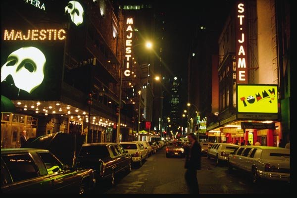 074069 Broadway Lights At West 44th Street A4 Photo Print