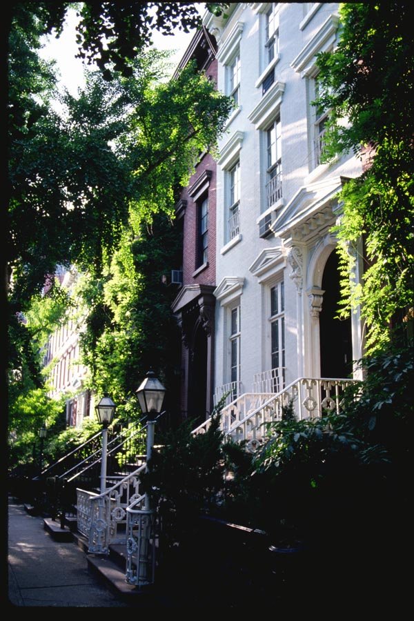074079 Greenwich Village Brownstones A4 Photo Print