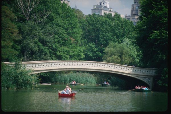 074092 Central Park Bow Bridge A4 Photo Print