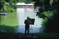 074094 Central Park Boathouse And Artist A4 Photo Print