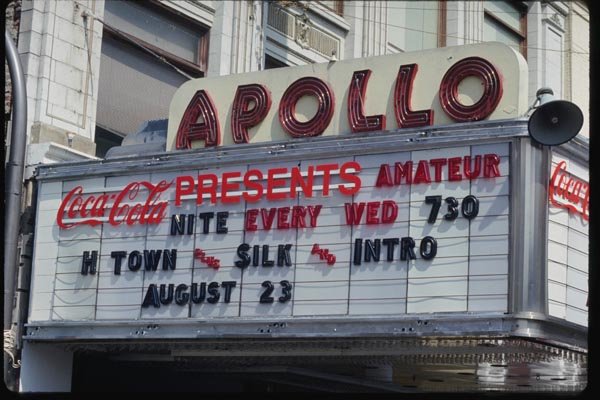 074096 Harlem Apollo Theater Marquee A4 Photo Print