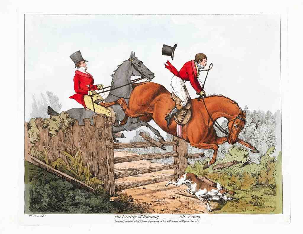 075 Hunting 1823c Vintage A4 Photo Print