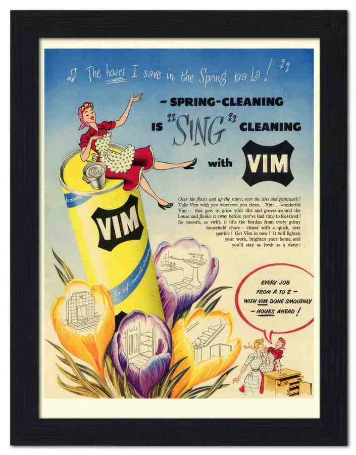 075 vim 1950s 2 Vintage Advert A4 Photo Print