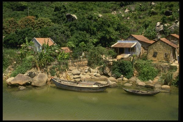 076000 Seaside Village, Vietnam Coast A4 Photo Print