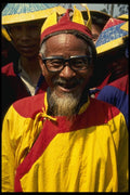 076001 Bearded Man In Yellow Costume A4 Photo Print